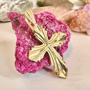 Vintage Michael Anthony 14K Yellow Gold Cross Pendant
